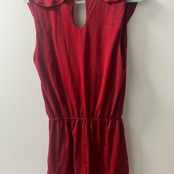 Merokeety Red Romper, drop waist with adjustable draw string & functional pocket - Picture 2 of 4